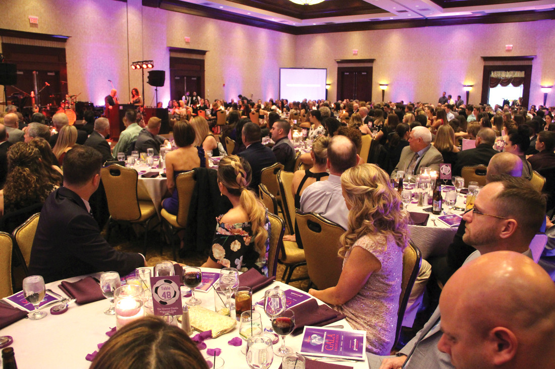 A FULL ROOM: More than 650 people turned out Friday night for the first annual Gianna Cirella Memorial Gala and Silent Auction at the Crowne Plaza.
